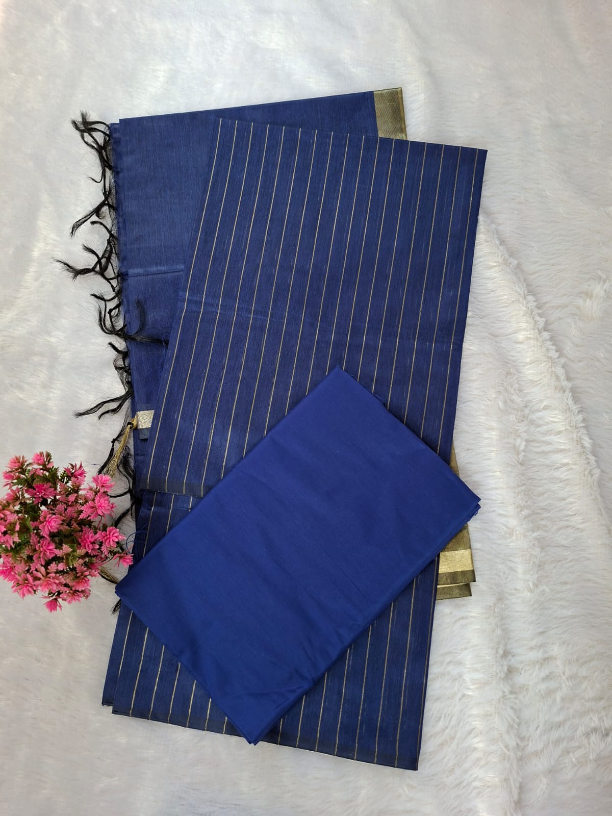 Blue Cotton Silk Set SKL_CS9