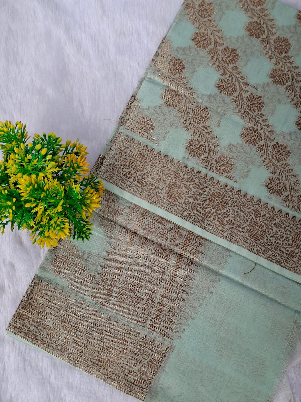 Sea Green Cotton Banarasi Suit IM_CPV6