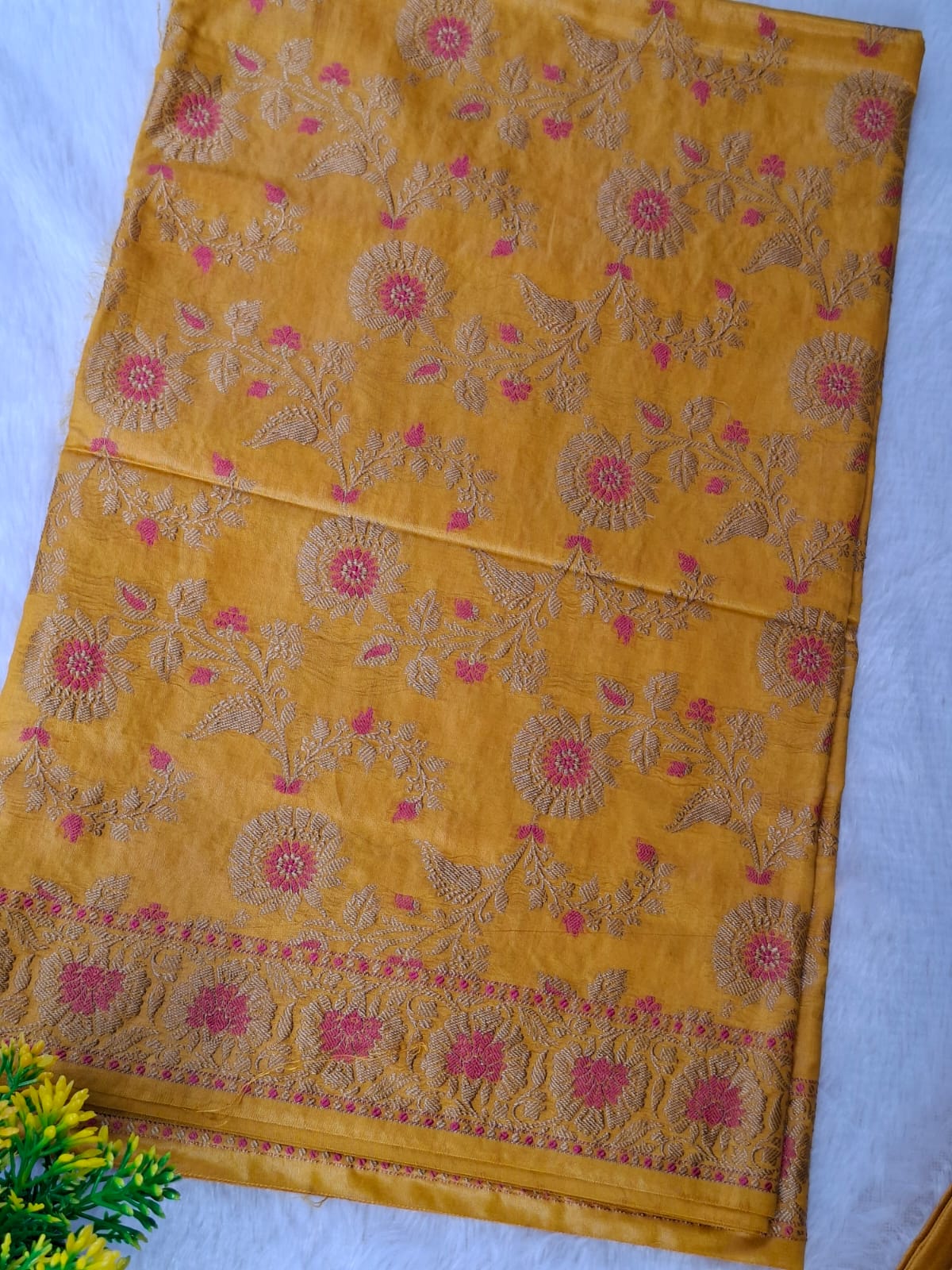 Mustard Banaras suit - AJ-NC22